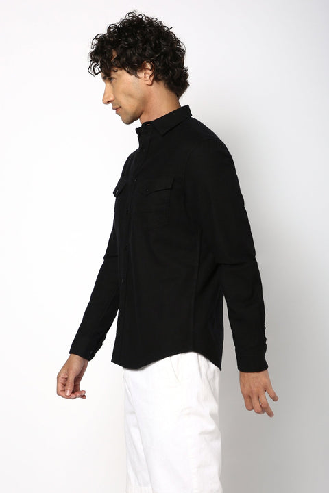 Black Double Pocket Shirt - Shirt - 241129597