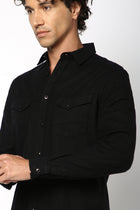 Black Double Pocket Shirt - Shirt - 241129597