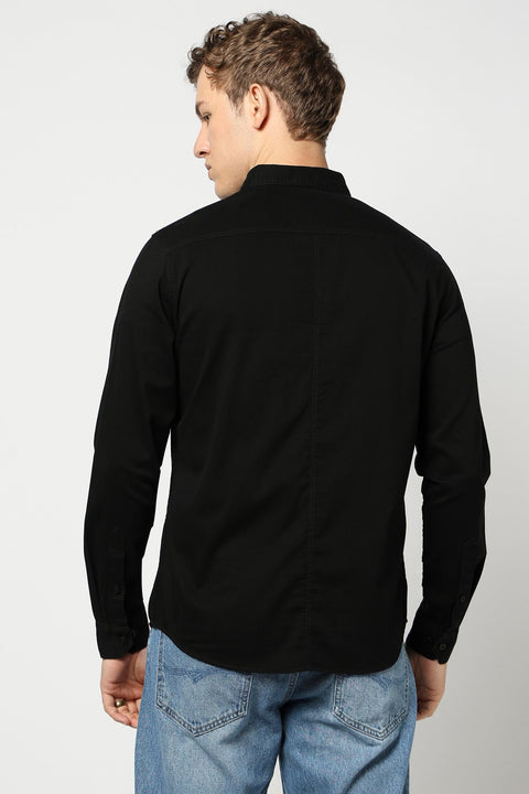 Black Double Pocket Utility Shirt - Shirts - 241229974