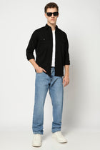 Black Double Pocket Utility Shirt - Shirts - 241229974
