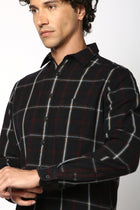 Black Full Sleeve Cotton Checks Shirt - Shirt - 241129683