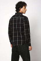 Black Full Sleeve Cotton Checks Shirt - Shirt - 241129683