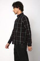 Black Full Sleeve Cotton Checks Shirt - Shirt - 241129683