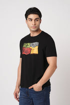 BLACK GRAPHIC CREW NECK T SHIRT - T Shirt - 250930890