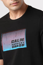 BLACK GRAPHIC SINGLE JERSEY T SHIRT - T Shirt - 250930902