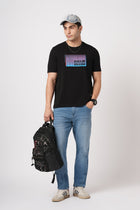 BLACK GRAPHIC SINGLE JERSEY T SHIRT - T Shirt - 250930902