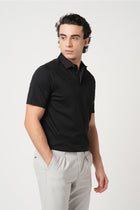 BLACK MERCERISED POLO - T Shirt - 250830710