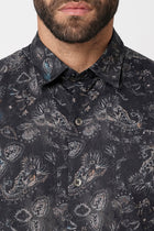 Black Overall Printed Shirt - Shirt - 230625199