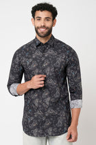 Black Overall Printed Shirt - Shirt - 230625199