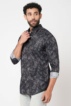 Black Overall Printed Shirt - Shirt - 230625199