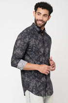 Black Overall Printed Shirt - Shirt - 230625199