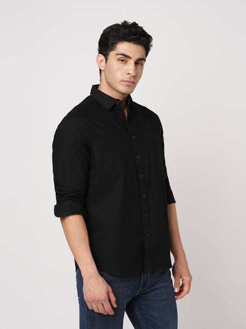 BLACK OXFORD PLAIN SHIRT-Shirt - 251033525