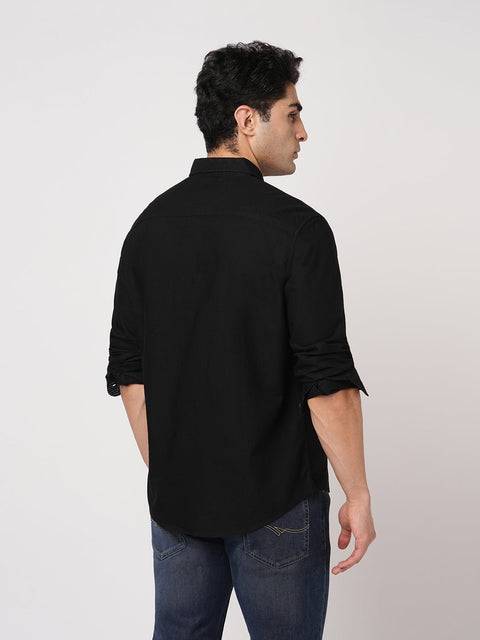 BLACK OXFORD PLAIN SHIRT-Shirt - 251033525