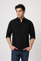 BLACK OXFORD PLAIN SHIRT-Shirt - 251033525