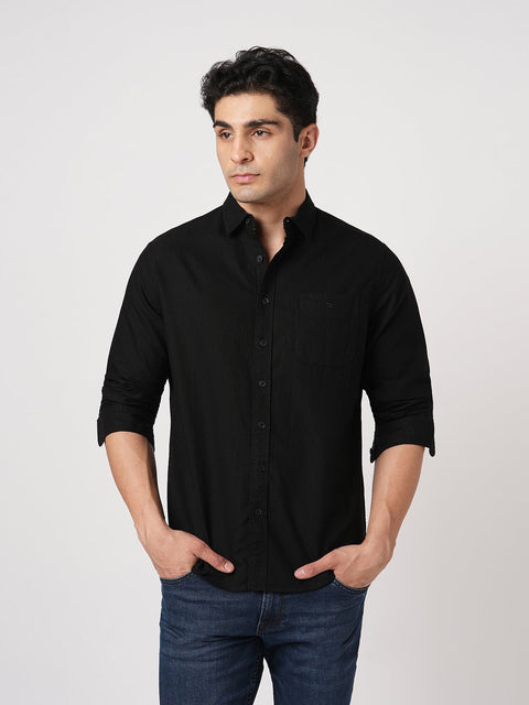BLACK OXFORD PLAIN SHIRT-Shirt - 251033525