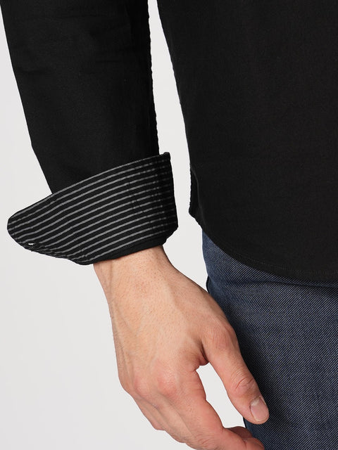 BLACK OXFORD PLAIN SHIRT-Shirt - 251033525