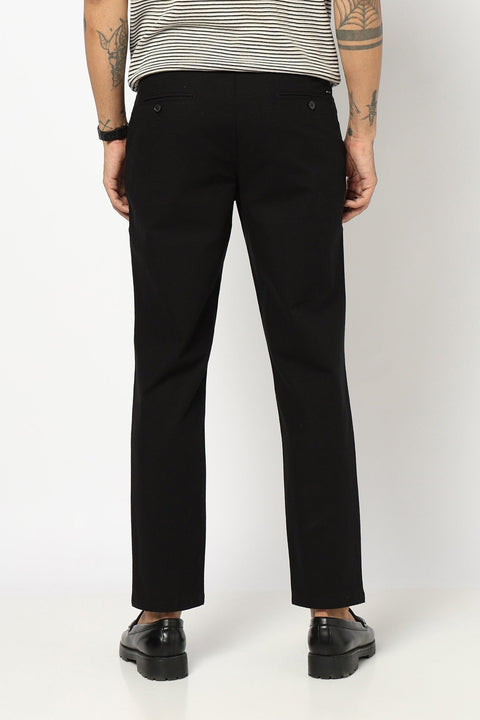 BLACK PLAIN RELAXED FIT LINEN TROUSER - Trousers - 250440122