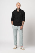 BLACK PLAIN TAILORED FIT SHIRT-Shirt - 260134425