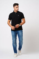 Black Polo Cotton T-Shirt - T-Shirt - 231231251