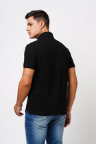 Black Polo Cotton T-Shirt - T-Shirt - 231231251