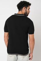 Black Polo Cotton T-Shirt - T-Shirt - 230760102