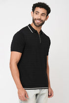 Black Polo Cotton T-Shirt - T-Shirt - 230760102