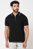 Black Polo Cotton T-Shirt - T-Shirt - 230760102