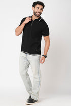 Black Polo Cotton T-Shirt - T-Shirt - 230760102