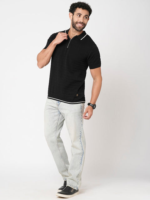 Black Polo Cotton T-Shirt - T-Shirt - 230760102