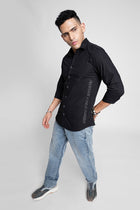 Black Printed Cotton Shirt - Shirt - 230524788