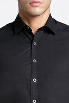 Black Printed Cotton Shirt - Shirt - 230524788