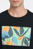 Black Printed Cotton T-Shirt - T-Shirt - 231131052