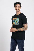 Black Printed Cotton T-Shirt - T-Shirt - 231131052