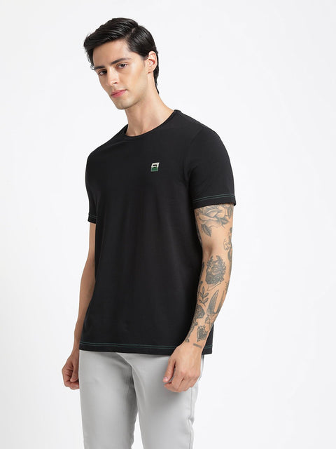 Black Printed Cotton T-Shirt - T-Shirt - 231131070