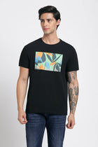 Black Printed Cotton T-Shirt - T-Shirt - 231131052