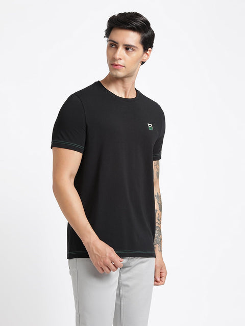 Black Printed Cotton T-Shirt - T-Shirt - 231131070