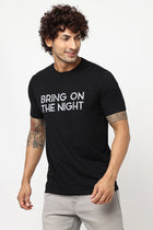 Black Printed Cotton T-shirt - T shirts - 230300236