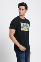 Black Printed Cotton T-Shirt - T-Shirt - 231131052