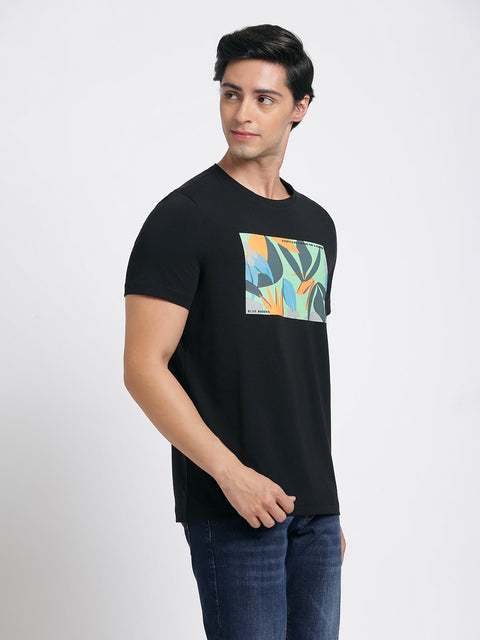 Black Printed Cotton T-Shirt - T-Shirt - 231131052