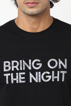 Black Printed Cotton T-shirt - T shirts - 230300236