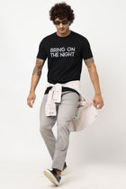 Black Printed Cotton T-shirt - T shirts - 230300236