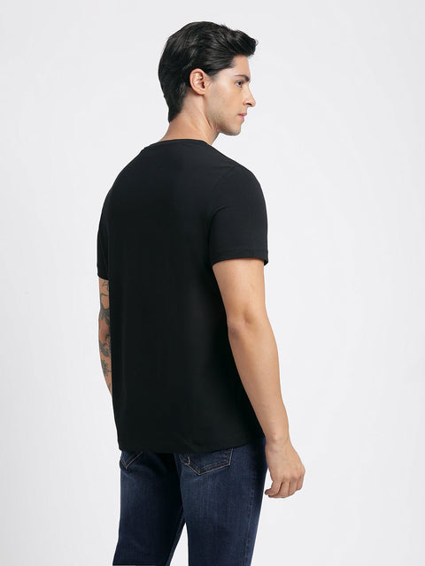 Black Printed Cotton T-Shirt - T-Shirt - 231131052