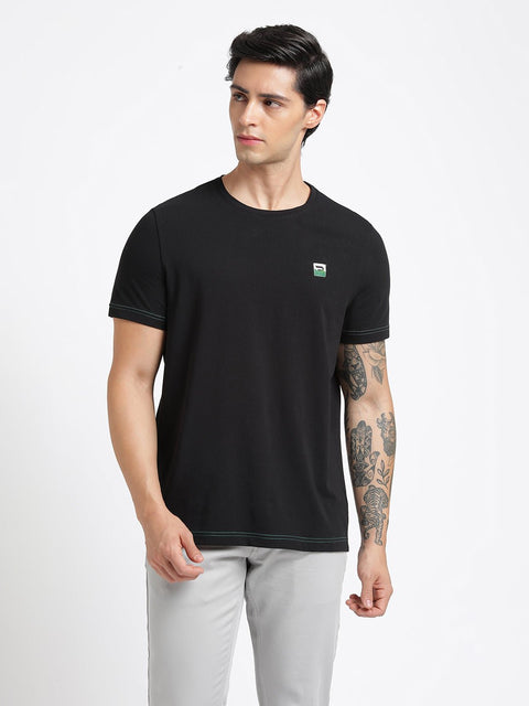 Black Printed Cotton T-Shirt - T-Shirt - 231131070