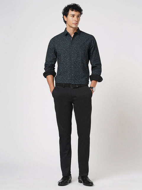 BLACK PRINTED OXFORD SHIRT-Shirt - 251033460