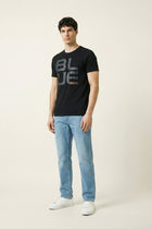 Black Printed Round Neck T-Shirt - T Shirt - 220930345