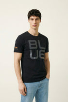 Black Printed Round Neck T-Shirt - T Shirt - 220930345