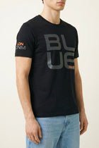 Black Printed Round Neck T-Shirt - T Shirt - 220930345