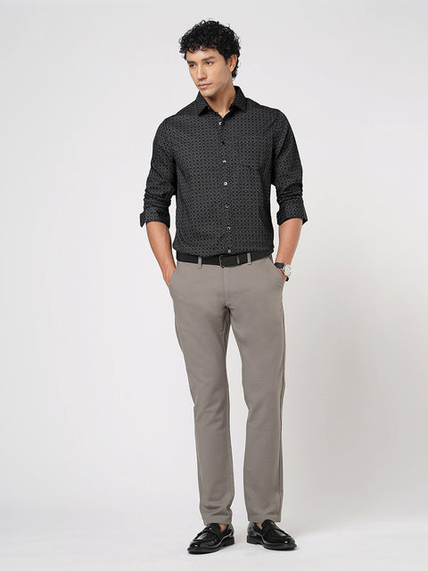 BLACK PRINTED SATIN SHIRT-Shirt - 251133831