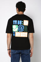 Black Printed T-shirt - T-Shirt - 240500331