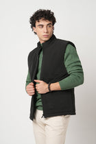 BLACK PUFFER CARGO POCKET GILET - Jacket - 251070378